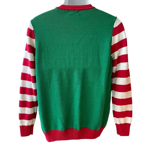 To Be Jolly Elf Yourself Ugly Christmas Sweater Size Large - Picture 3 of 6